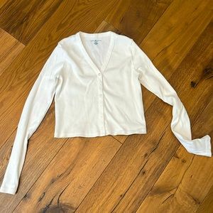 Brandy Melville white v-neck sweater